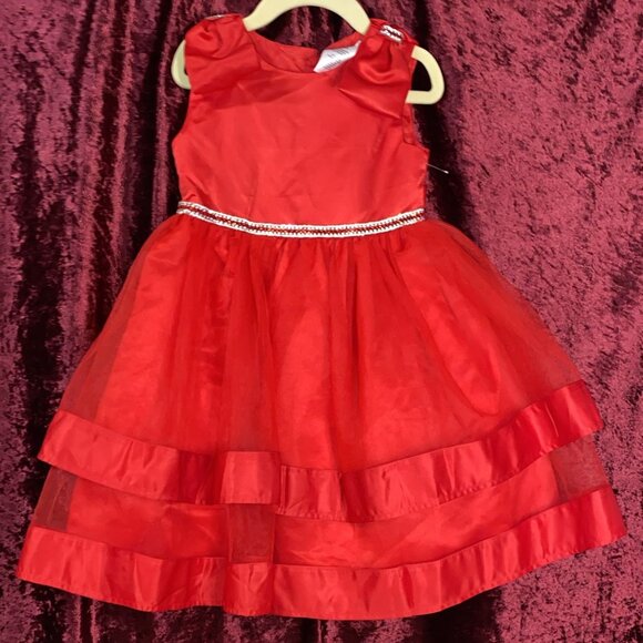 Blueberi Boulevard Other - Blueberi Boulevard Girls Red  Sleeveless Formal Dress